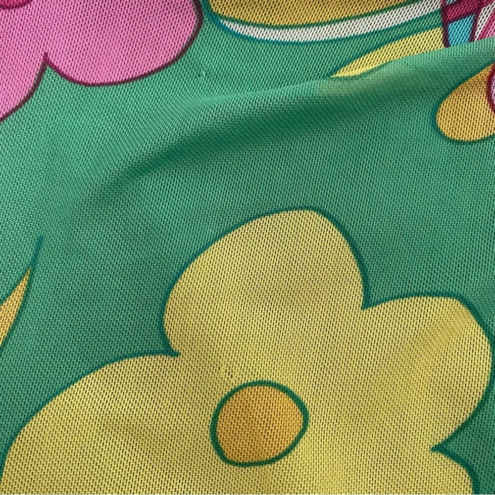 Donna Morgan multicolor green paisley floral pleat shirred overlay Dress size 20 - Picture 14 of 14